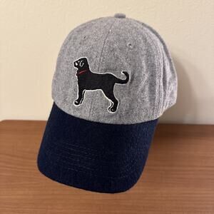 The Black Dog Strapback Hat Cap Gray Wool Adjustable 47 Brand Navy OSFA